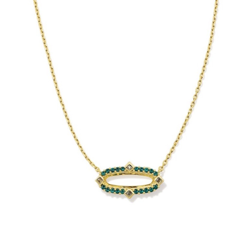 Kendra Scott Kadyn Pendant Necklace -
Green Mix NWT